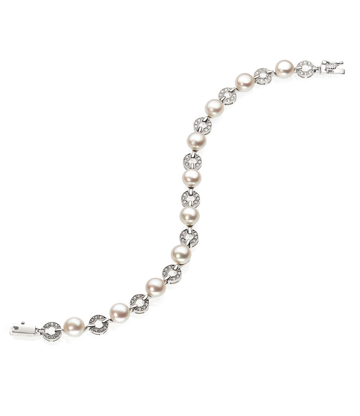 Sterling Silver Bracelet with Pearls