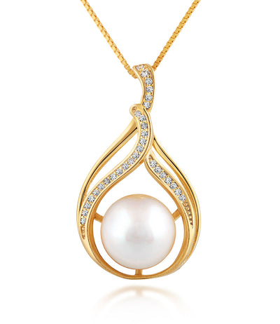 Pearl Pendant Necklace Bella Gold Vermeil