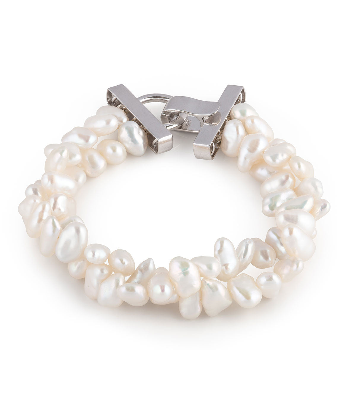 Bella Double Strand Keshi Pearl Bracelet_3