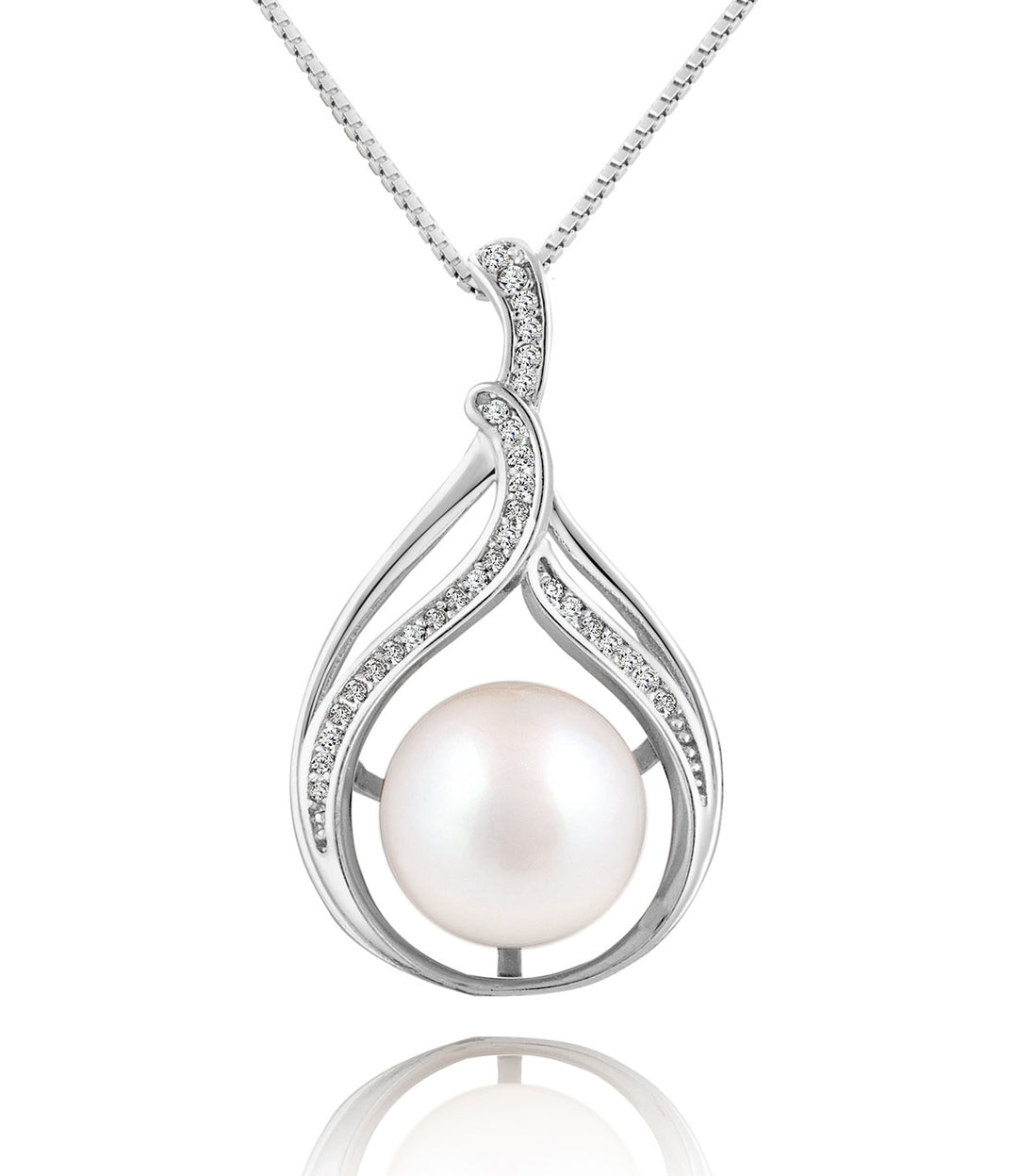 Pearl Pendant Necklace Bella Sterling Silver – PEARL-LANG®