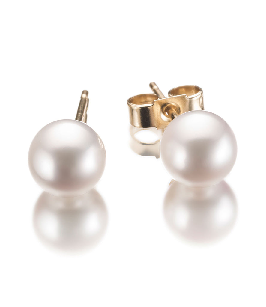 Classic 18k Gold Pearl Earrings PEARL LANG