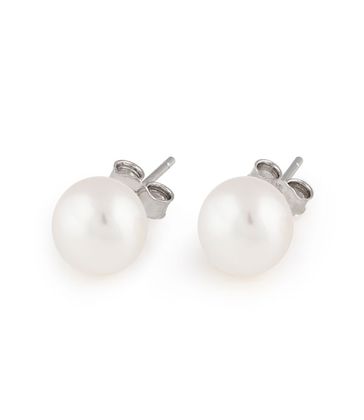 ★ TATIANA★ Silver 925 Grace Pearl Jewel Stud Earrings EC3 Grace-White-Button-Pearl-Stud-