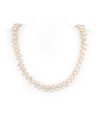 Leaf Classic Cultured Pearl Necklace
