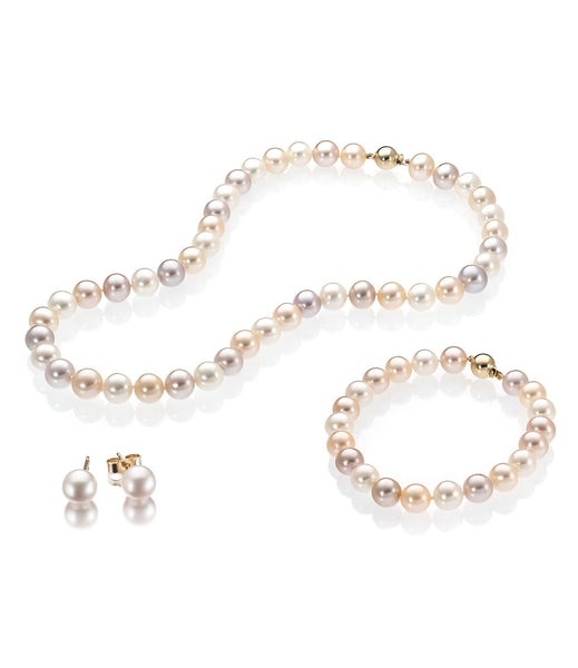Baroque Pearl Necklace and Earrings Set 1 | Linjer Jewelry