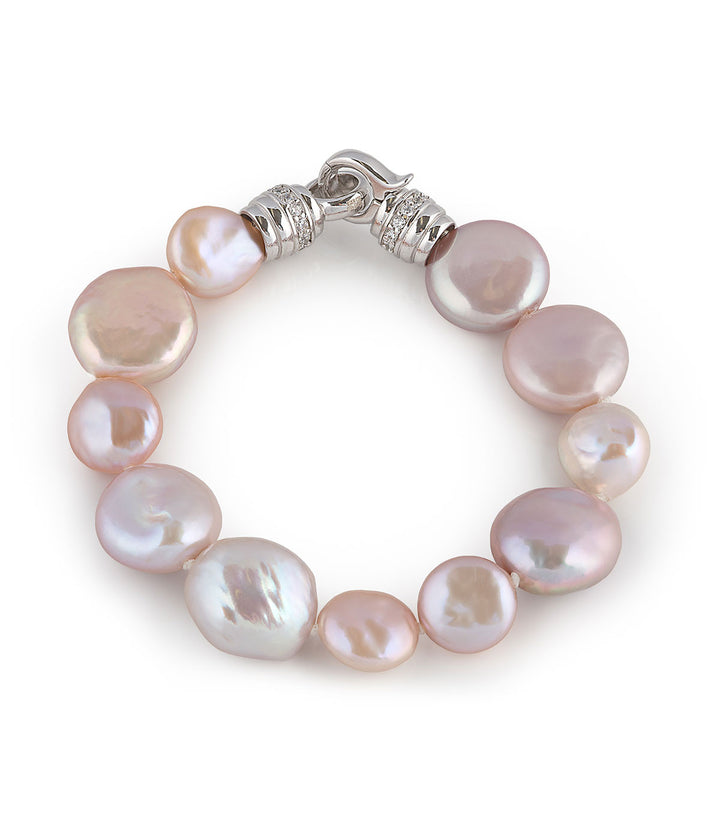 ジディール baroque perl bracelet Baroque Pearl Bracelet, 18k Gold Filled Pearl Metal Chain