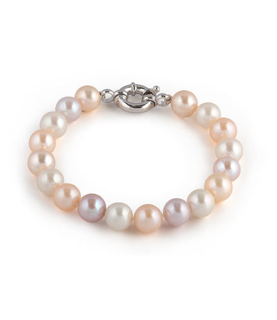 Pearl Bracelet in Sterling Silver Muse Trio Multicolor