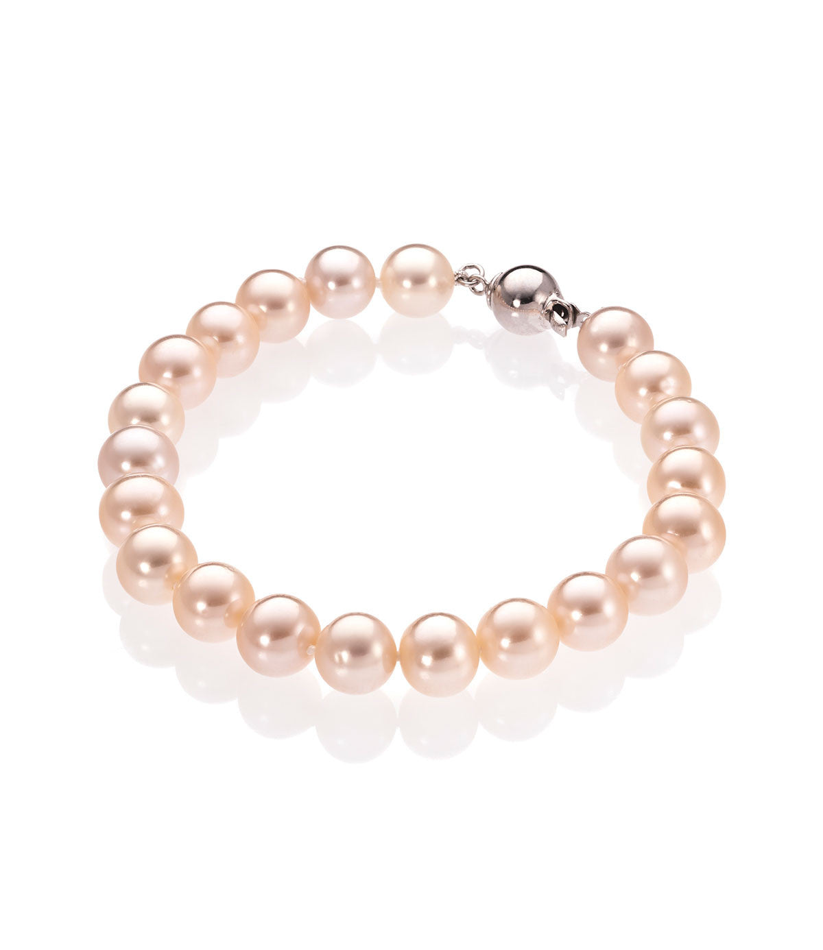 Pearl Bracelet Peach Sterling Silver