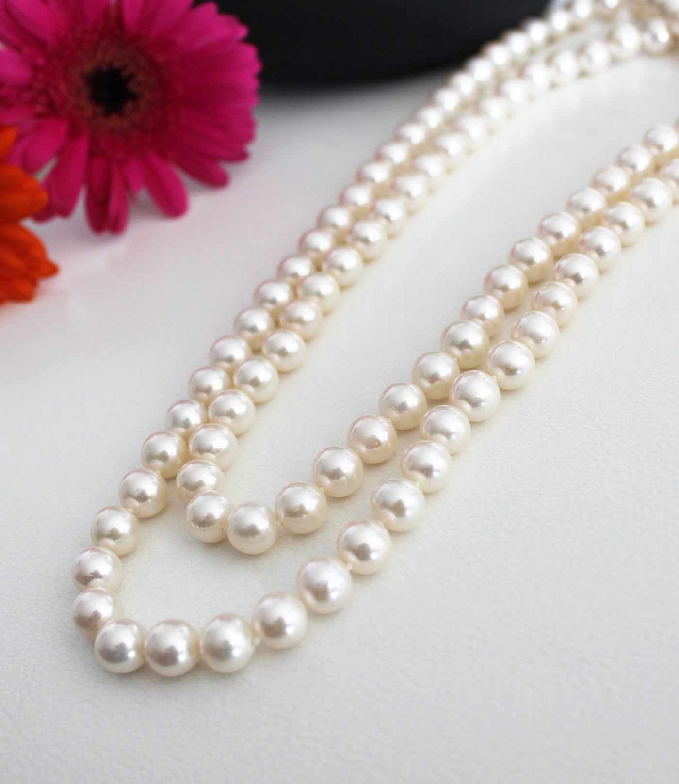 Long Real Pearl Necklace Opera Length Freshwater
